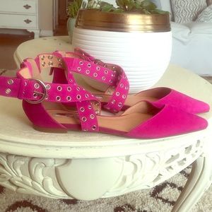 Halogen Cross Buckle Flats